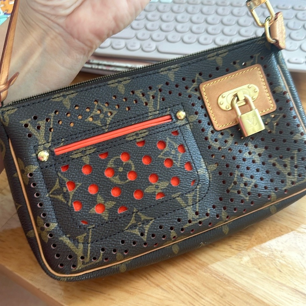 Perforated limited edition Louis Vuitton Pochette